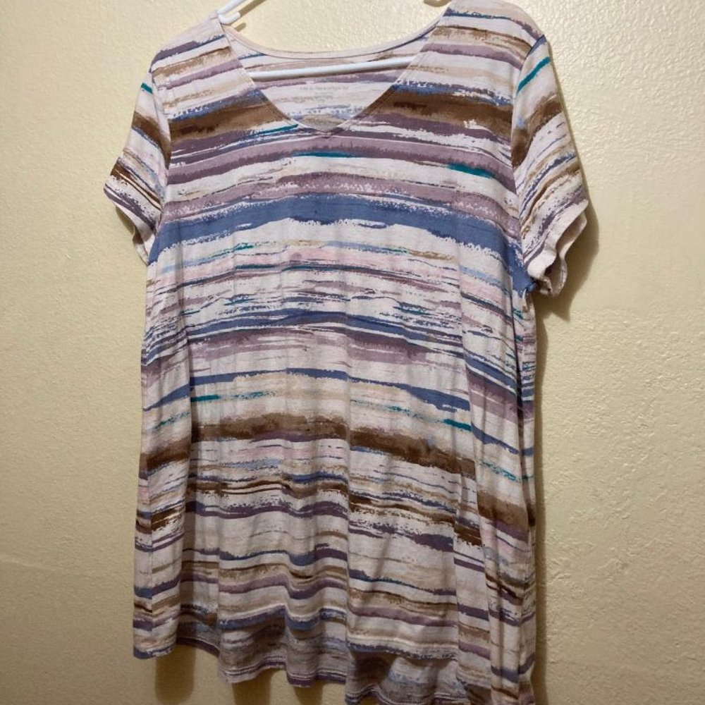 J. Jill Pure Jill Pima Elliptical Tee